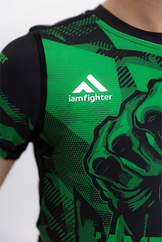Спортивный комплект 2в1  детский iamfighter черн-зелен