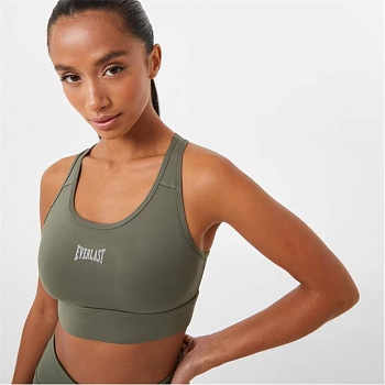 Топ женский Everlast Medium Support Sports Bra Khaki