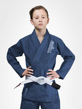 Кимоно для бжж Venum Contender Kids Light Blue с поясом