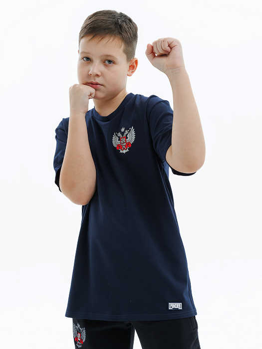 Футболка детская Puncher ФБ России 5.0 темно-синий