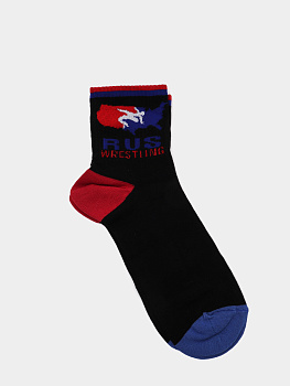 ISL0139 IMERA "RUS WRESTLING" носки муж.черный 