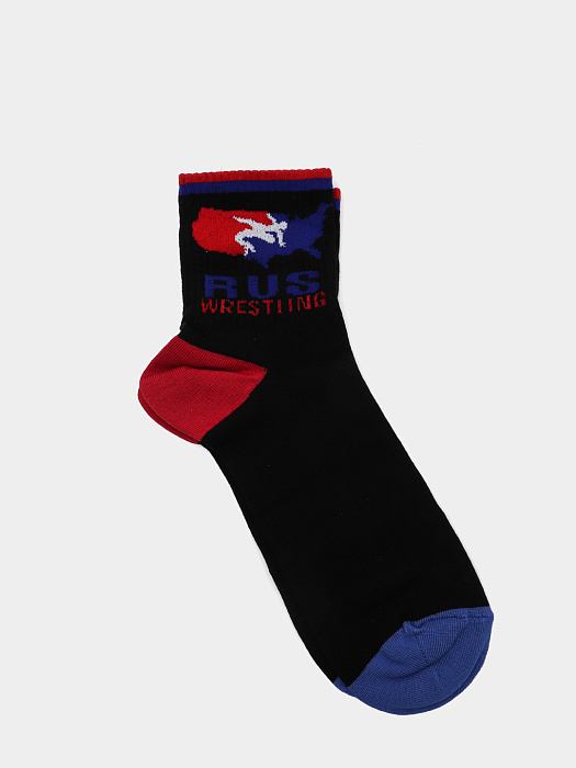 ISL0139 IMERA "RUS WRESTLING" носки муж.черный 