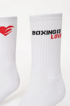 Носки Boxing Is Love Crew (Белый, M)