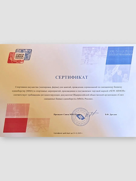 Перчатки NEW ARMOR СОЮЗ ММА PRO Черный