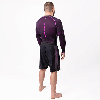 Рашгард с длинным рукавом FIGHTEXPERT Combat Black Purple