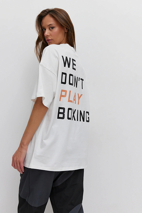 ФУТБОЛКА женская WE DON'T PLAY BOXING BOXRAW Белый