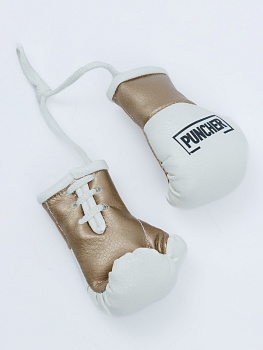 Сувенирные перчатки Puncher Бело Золотые