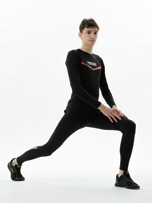 Компрессионные штаны Puncher Logo 5.0 black