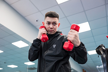 Гантели неопреновые (комплект 2 штуки) красный