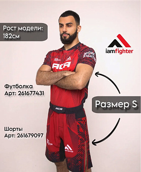 Шорты I Am Fighter ACA mma красные