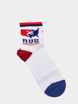 ISL0139 IMERA "RUS WRESTLING" носки муж. белый