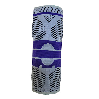 Фиксатор (суппорт) колена DAN (силикон) эласт. ткань серый