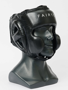 HG18 PRO Шлем тренировочный верх-шнуровка. Кожа. Цвет: Черный