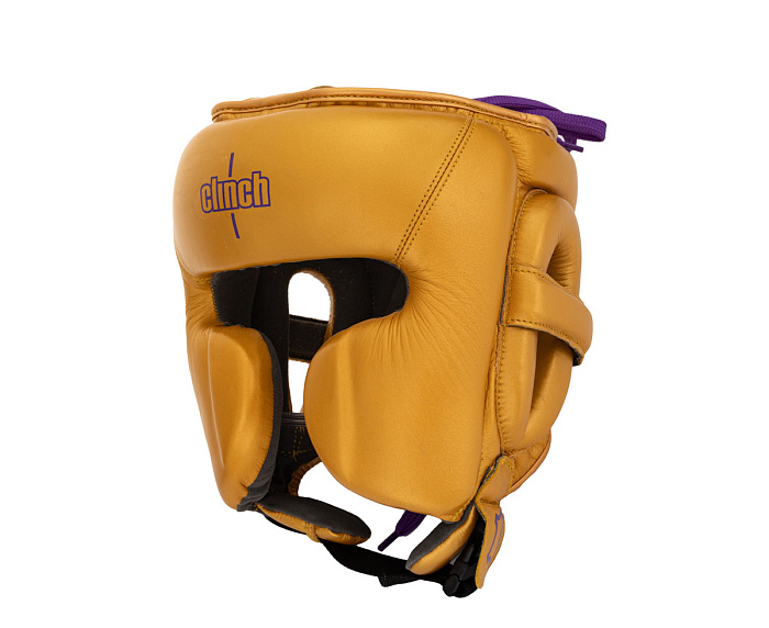 C162 Шлем боксерский Clinch Undefeated золотой