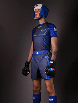 Рашгард NEW ARMOR СОЮЗ ММА синий