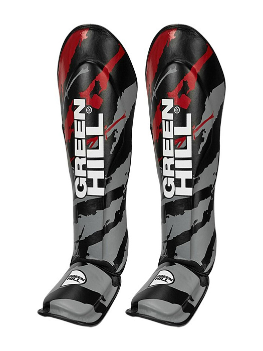 SIJ-2166 Защита голень-стопа JUMBO серо-черная