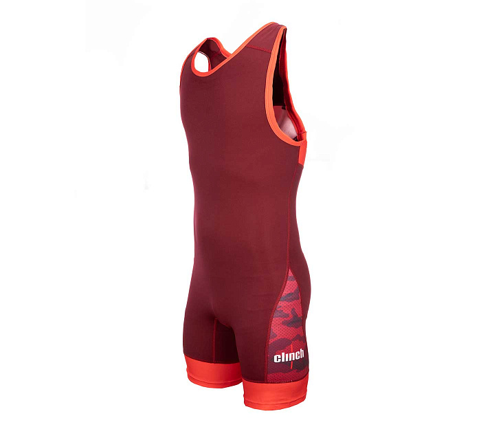 C221 Трико борцовское Clinch Olimp темно-красное