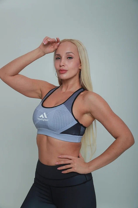 Тренировочный женский топ I AM Fighters, Gray/Black
