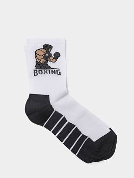ISL0161 IMERA Boxing носки мужские спорт. бело-серые 