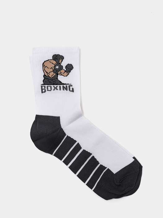 ISL0161 IMERA Boxing носки мужские спорт. бело-серые 