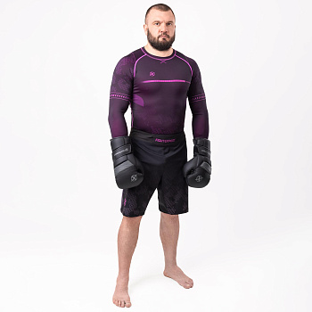 Рашгард с длинным рукавом FIGHTEXPERT Combat Black Purple