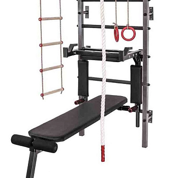 Брусья+пресс+ упор под штангу навесные ШС (цвет: "Антик серебро")