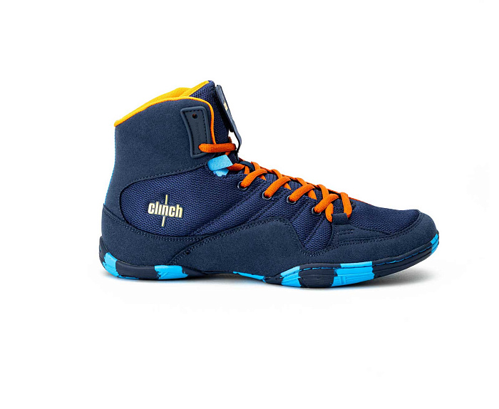 C423 Борцовки Clinch Control сине-оранжевые
