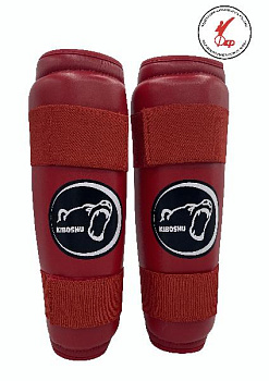 36-36 Kiboshu Защита голени G60S одобрен ФКР/Красный/Заменитель кожи