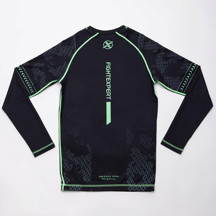 Рашгард с коротким рукавом FIGHTEXPERT COMBAT Black / Green