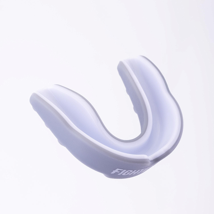 Защита рта (капа) FIGHTEXPERT ФКР с футляром (гель, резина, 12+, Серый/белый, ,)