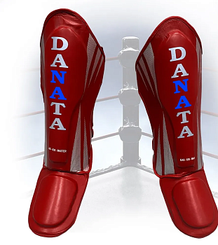 Защита голень+стопа PU \  красный