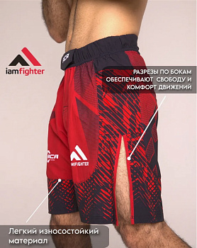 Шорты I Am Fighter ACA mma красные