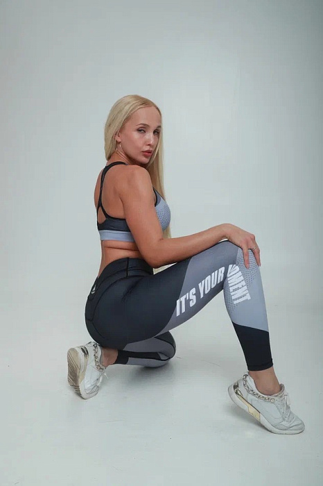 Тренировочный женский топ I AM Fighters, Gray/Black