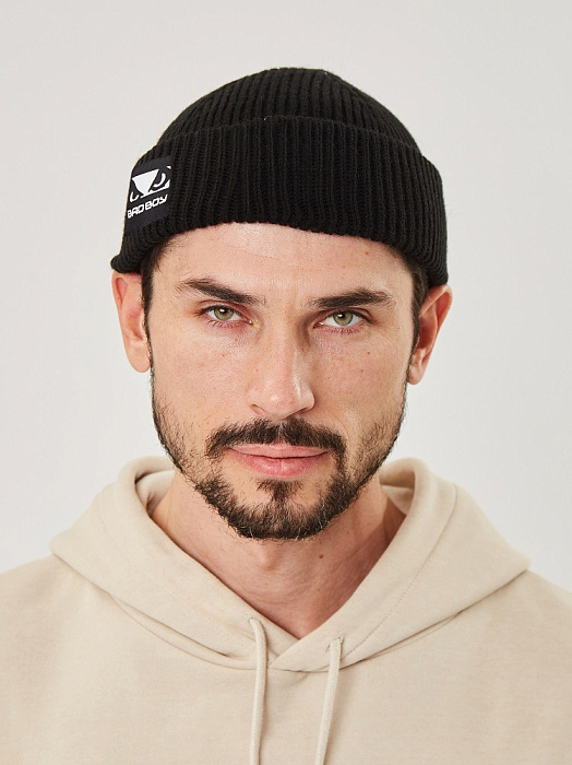 Шапка докер Bad Boy черный/белый