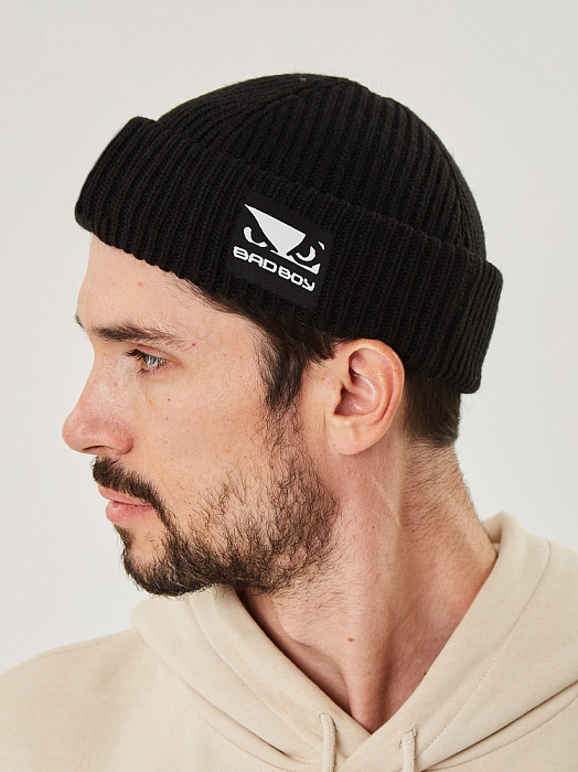 Шапка докер Bad Boy черный/белый