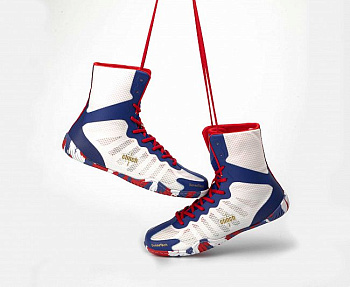 C421 Боксерки Clinch Speed Pro Russian Team бело-сине-красные