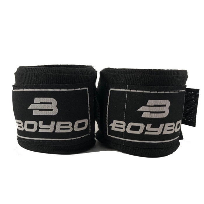 Бинты BoyBo хлопок-эластан, Черный,BB2002-30 (2.5 м)