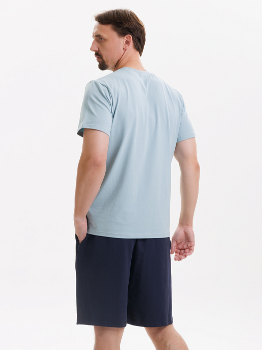 Комплект Футболка+Шорты ФБ России (голубая-синий)