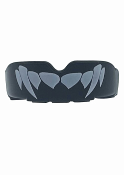 44-11 Kiboshu Капа одночелюстная Детская Two-layer with teeth/Черный/Силикон