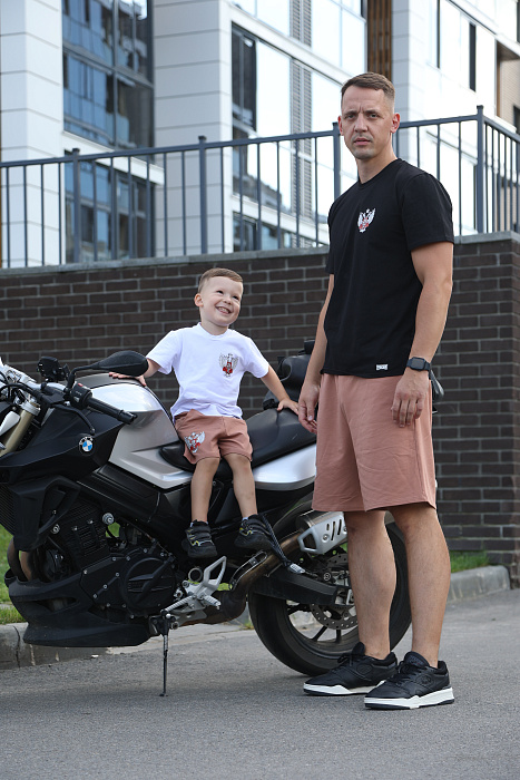 Комплект детский Футболка+Шорты ФБ России (бел., беж.)