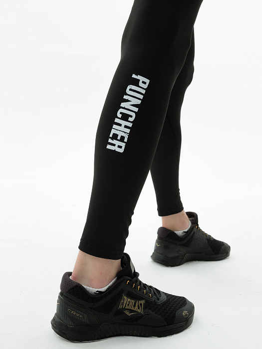 Компрессионные штаны Puncher Logo 5.0 black