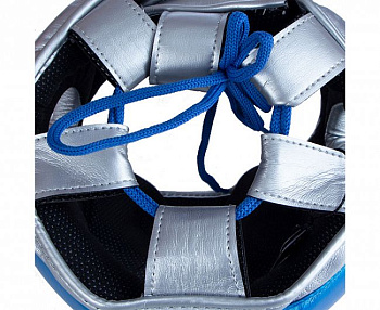 C128 Шлем боксерский Clinch Kids серебристо-синий (размер XS)