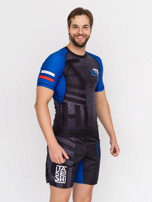 Шорты Союз ММА России Takeshi Lite (черный-синий)