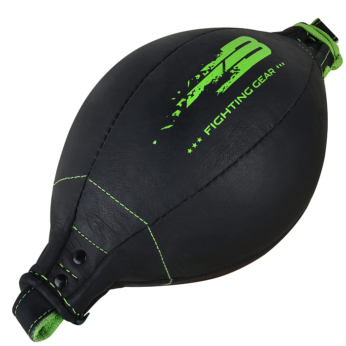 Груша на растяжках BoyBo Fire BPE450, кожа черно-зеленый