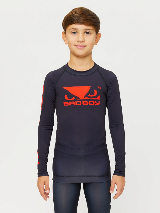 Детский Рашгард Bad Boy Origin New Rashguard Long Sleeves черный/красный