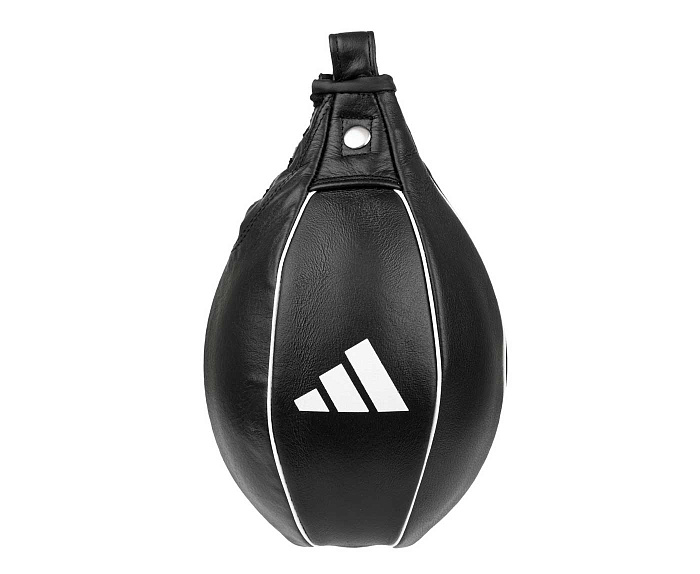 adiBAC091 Груша пневматическая скоростная Speed Striking Ball Leather черная (размер 15 х 23 см)