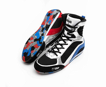 C416 Боксерки Clinch Olimp LE 2.0 черно-серебристо-сине-красные NEW