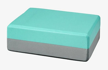 Блок для йоги EasyFit серо-бирюзовый (материал EVA)