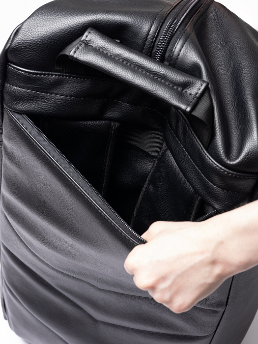 Сумка-рюкзак Puncher Экокожа, унисекс, черный XL