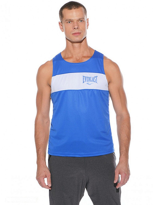 Майка боксерская Elite син/бел.